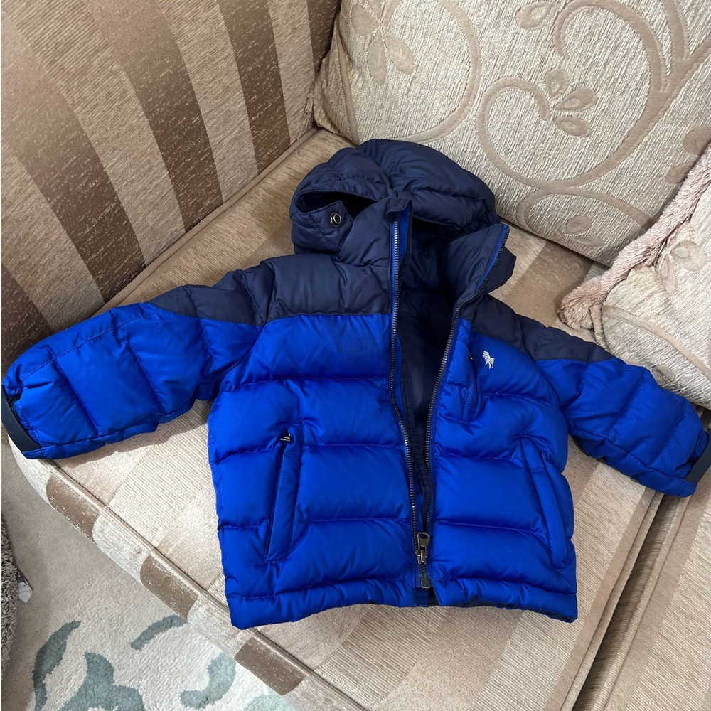 Ralph Lauren Kids Blue and Navy Puffer Jacket